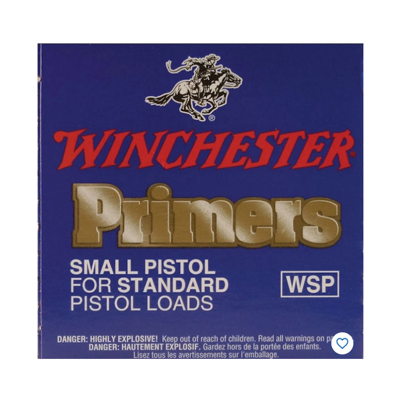 100 amorces Winchester small regular Pistol WSP