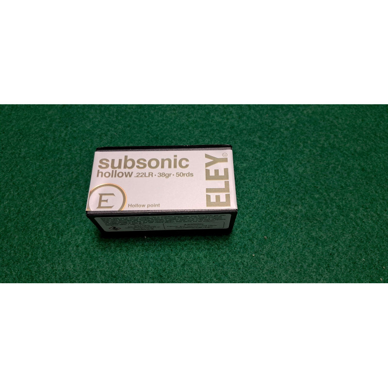 22lr ELEY Subsonic Hollow (pas de livraison)